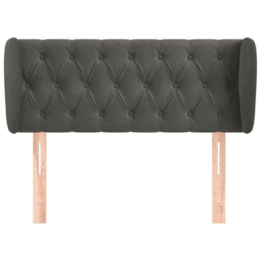 vidaXL Cabeceira de cama c abas veludo 103x23x7888cm cinzento-escuro vidaXL Cabeceira de cama c abas veludo 103x23x7888cm cinzento-escuro