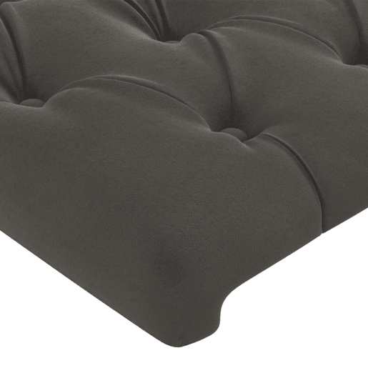 vidaXL Cabeceira de cama c abas veludo 103x23x7888cm cinzento-escuro vidaXL Cabeceira de cama c abas veludo 103x23x7888cm cinzento-escuro