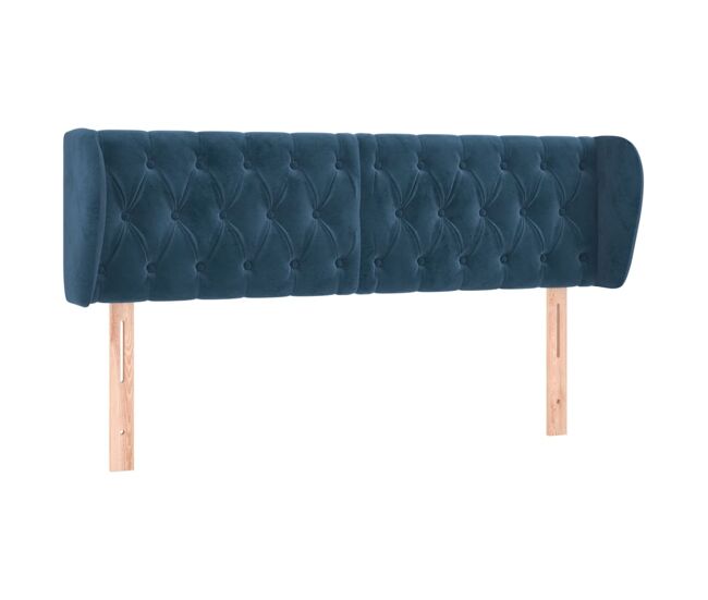 Vidaxl cabecero de terciopelo azul oscuro 163x23x78/88 cm