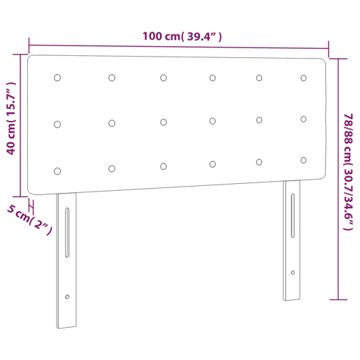 vidaXL Cabeceira de cama c luzes LED veludo 100x5x7888cm azul-escuro vidaXL Cabeceira de cama c luzes LED veludo 100x5x7888cm azul-escuro
