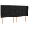 vidaXL Cabeceira de cama c abas veludo 203x23x118128 cm preto