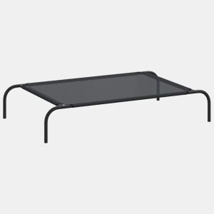 vidaXL Cama para cães elevada preto L textilene