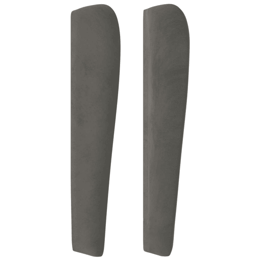 vidaXL Cabeceira cama c abas veludo 203x23x118128 cm cinzento-escuro