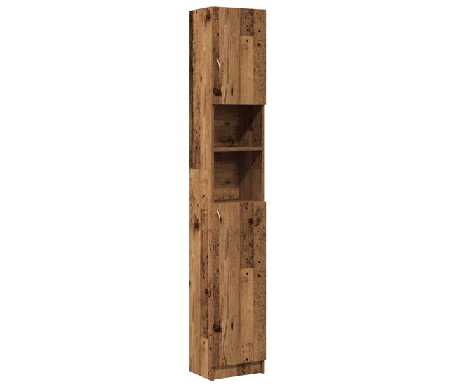 Vidaxl armario de baño madera de ingeniería madera vieja 32x25,5x190cm