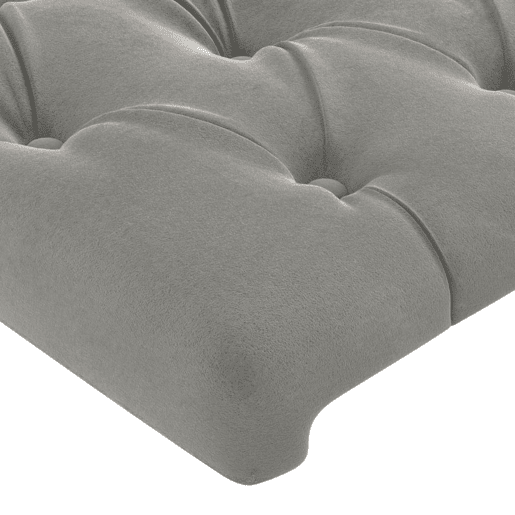 vidaXL Cabeceira de cama c abas veludo 163x23x7888 cm cinzento-claro