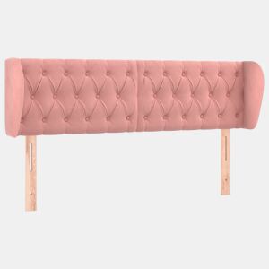 vidaXL Cabeceira de cama c abas veludo 163x23x7888 cm rosa