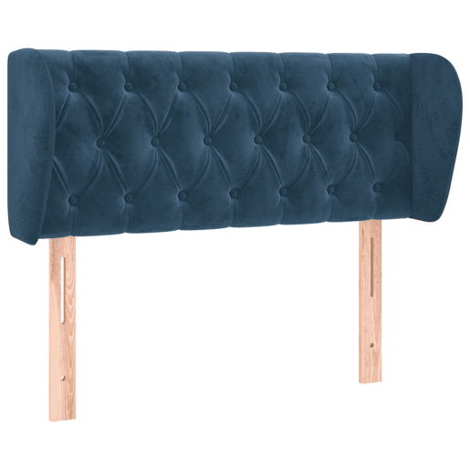 vidaXL Cabeceira de cama c abas veludo 103x23x7888cm azul-escuro vidaXL Cabeceira de cama c abas veludo 103x23x7888cm azul-escuro