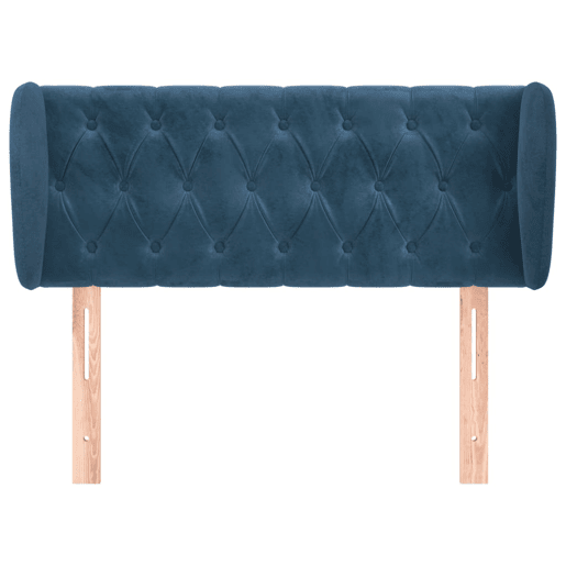 vidaXL Cabeceira de cama c abas veludo 103x23x7888cm azul-escuro vidaXL Cabeceira de cama c abas veludo 103x23x7888cm azul-escuro