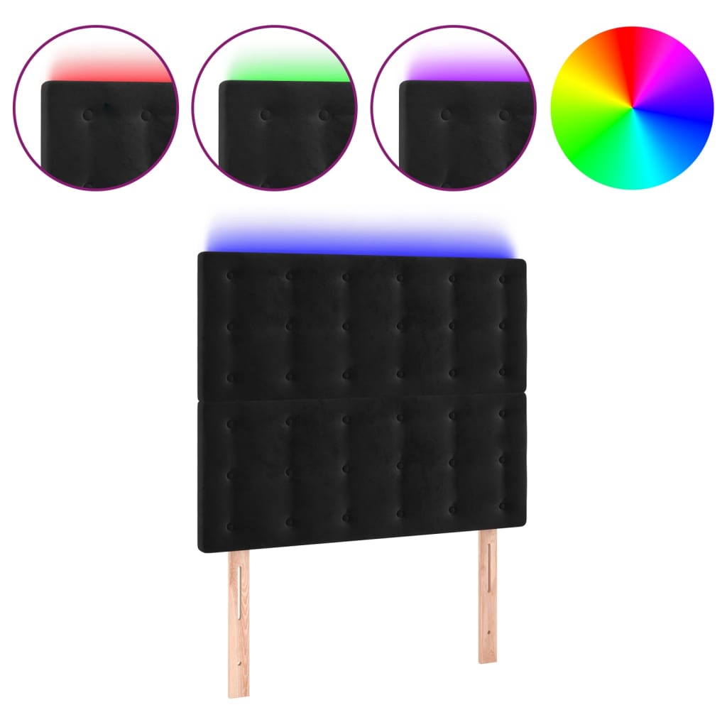 Cabecero Con Led 90 Negro