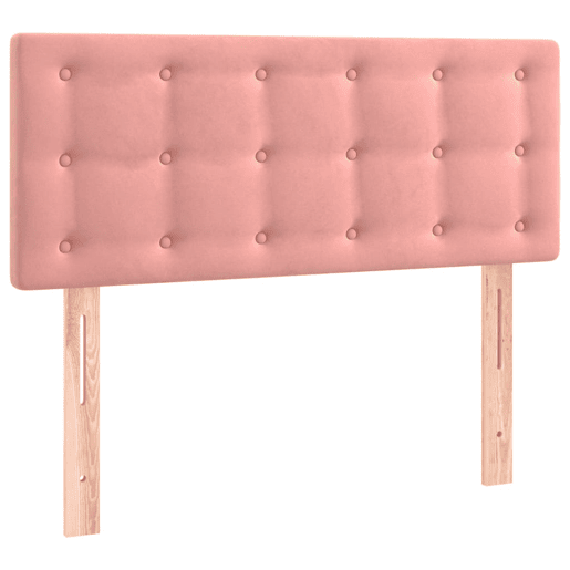 vidaXL Cabeceira de cama c luzes LED veludo 100x5x7888 cm rosa