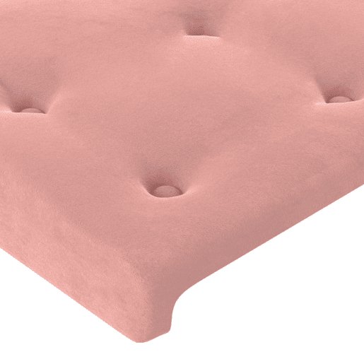 vidaXL Cabeceira de cama c luzes LED veludo 100x5x7888 cm rosa