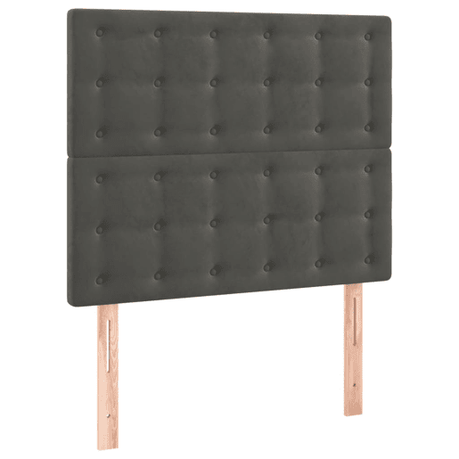 vidaXL Cabeceira de cama c LED veludo 100x5x118128 cm cinza-escuro vidaXL Cabeceira de cama c LED veludo 100x5x118128 cm cinza-escuro