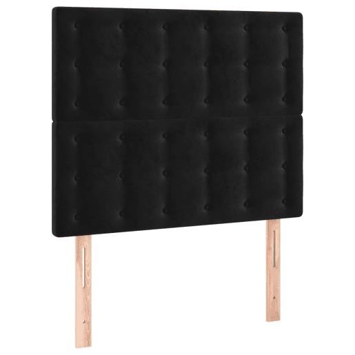 vidaXL Cabeceira cama c LED veludo 80x5x118128 cm preto vidaXL Cabeceira cama c LED veludo 80x5x118128 cm preto