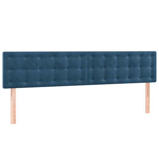 vidaXL Cabeceira de cama c luzes LED veludo 180x5x7888cm azul-escuro