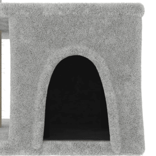vidaXL Árvore p gatos c postes arranhadores sisal 48 cm cinza-claro