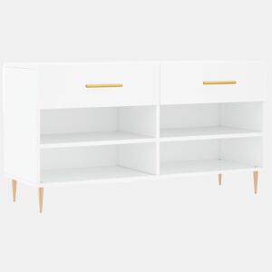 vidaXL Banco sapateira 102x35x55 cm derivados de madeira branco