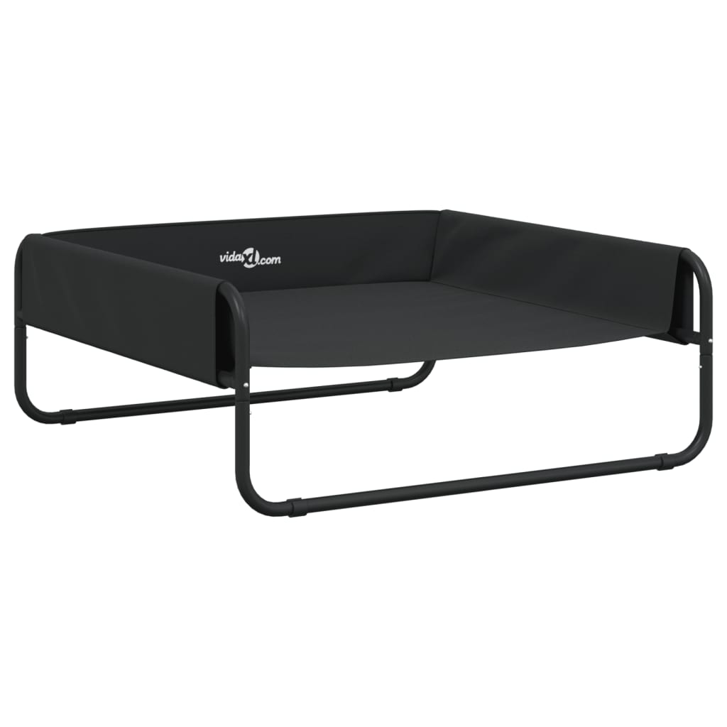 Vidaxl cama elevada para perros tela oxford y acero gris antracita