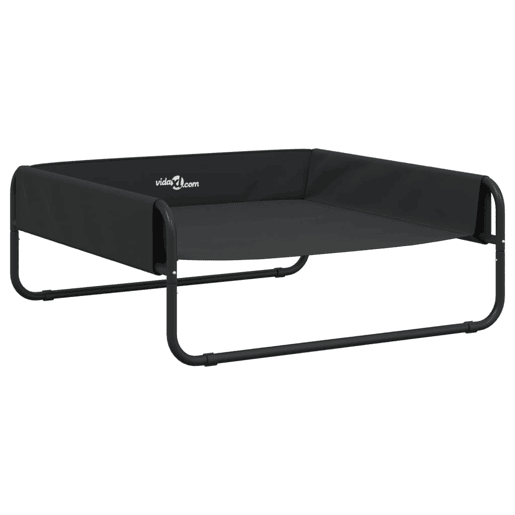 vidaXL Cama para cães elevada tecido oxford e aço antracite