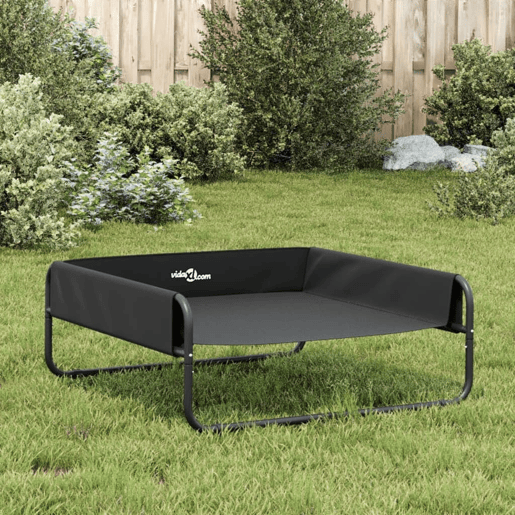 vidaXL Cama para cães elevada tecido oxford e aço antracite