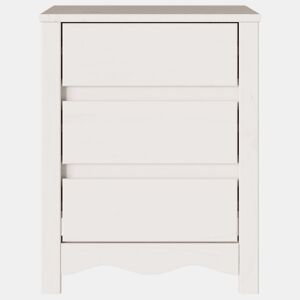 vidaXL Armário de Cabeceira com gaveta Drammen Branco 45 x 35 x 56 cm, Mesa de Cabeceira Compacta, Espaço Amplo, Organizador Moderno, Item Essencial do Quarto, Resistente e Prático