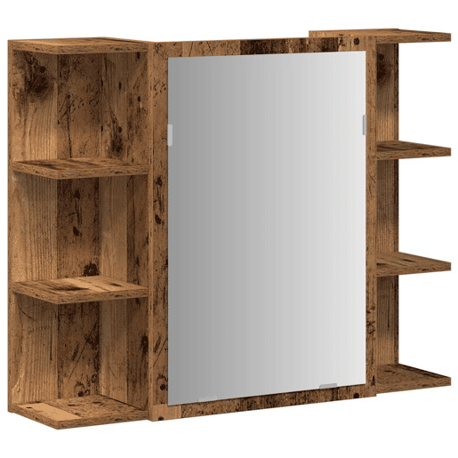 vidaXL Armário com espelho para casa banho madeira antiga 80x20,5x64cm vidaXL Armário com espelho para casa banho madeira antiga 80x20,5x64cm