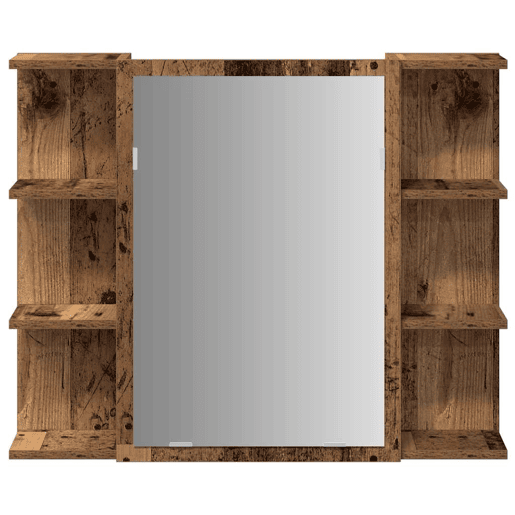 vidaXL Armário com espelho para casa banho madeira antiga 80x20,5x64cm vidaXL Armário com espelho para casa banho madeira antiga 80x20,5x64cm