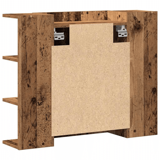 vidaXL Armário com espelho para casa banho madeira antiga 80x20,5x64cm vidaXL Armário com espelho para casa banho madeira antiga 80x20,5x64cm