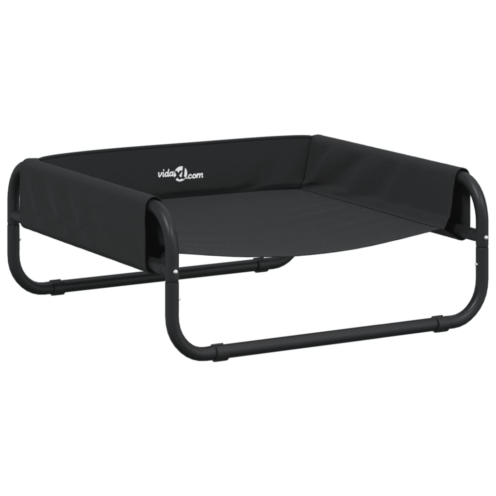 Vidaxl cama elevada para perros tela oxford y acero gris antracita