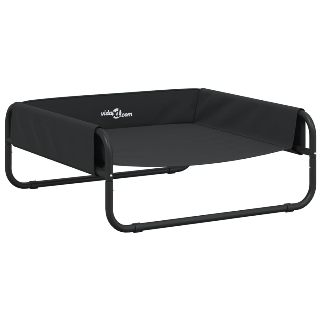 Vidaxl cama elevada para perros tela oxford y acero gris antracita