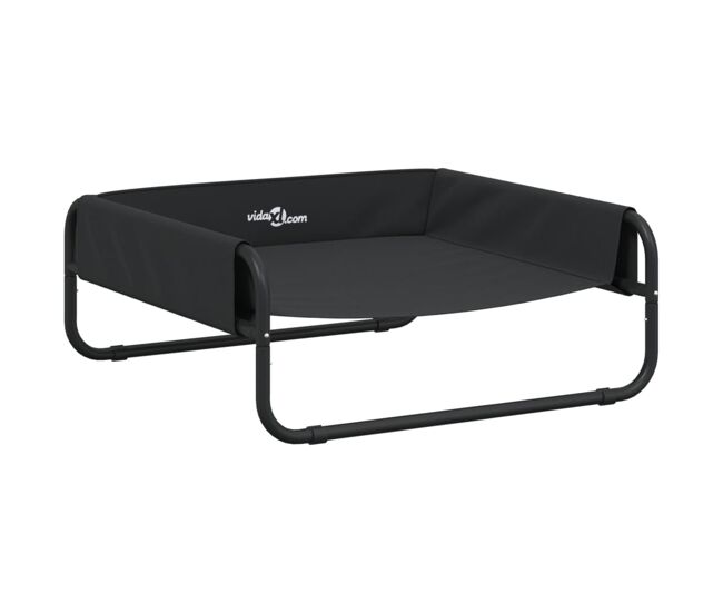 Vidaxl cama elevada para perros tela oxford y acero gris antracita