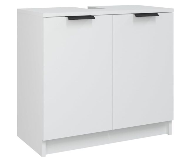 Vidaxl armario de baño madera contrachapada blanco 64,5x33,5x59 cm