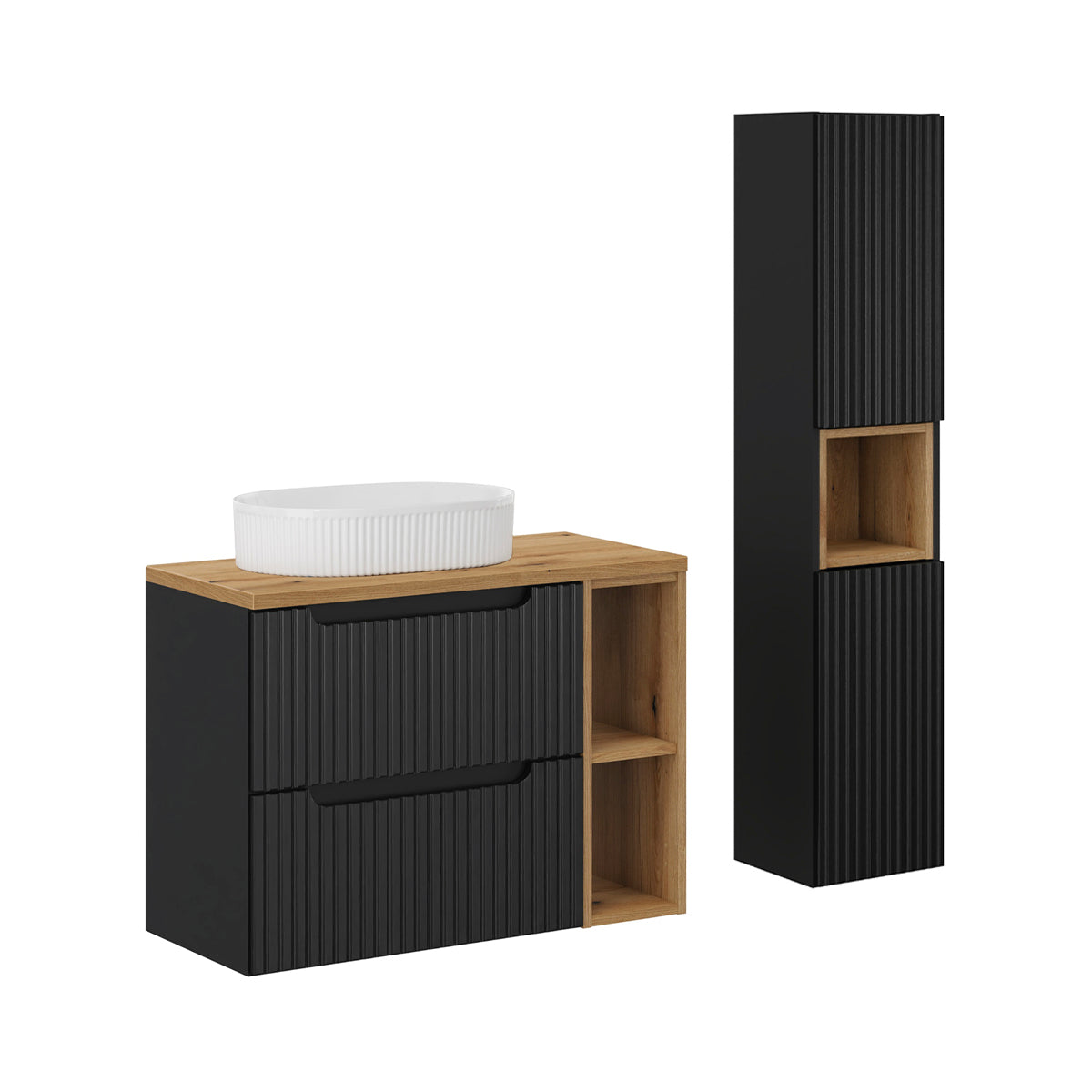 Mueble lavabo Riva 80 Negro