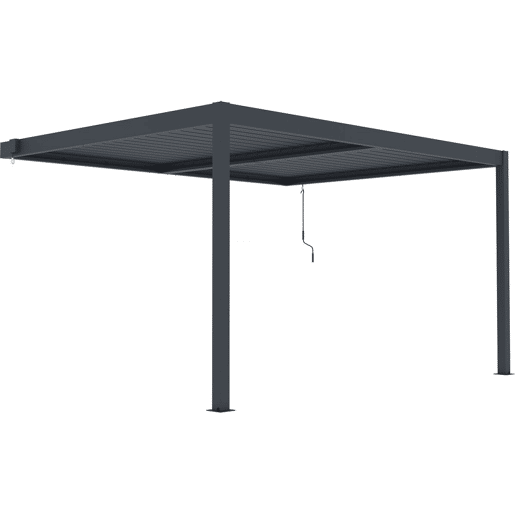 Pérgula em Alumínio Windsor - Cinzento Antracite - 3 x 4 m
