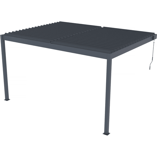 Pérgula em Alumínio Windsor - Cinzento Antracite - 3 x 4 m