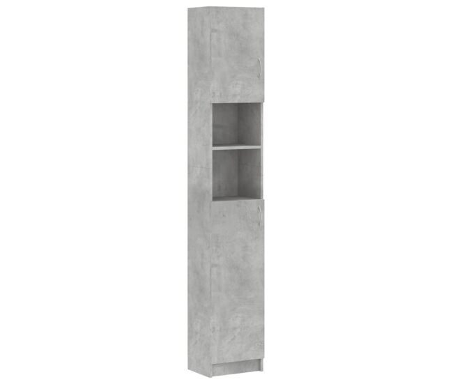 Vidaxl armario de baño madera de ingeniería gris hormigón