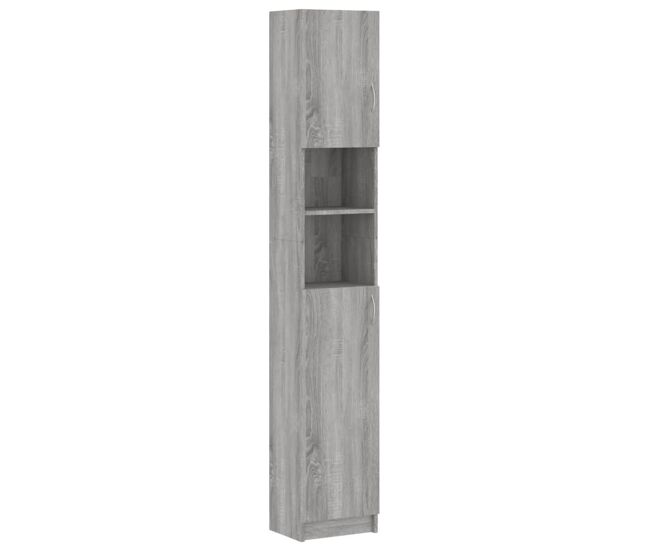 Vidaxl armario de baño madera de ingeniería gris sonoma 32x25,5x190 cm