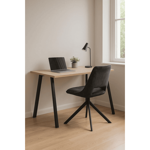 DUPI Cadeira de Jantar CALPE, Poltrona Estofada em Camurça, Design Moderno, 59x49x83 cm (Pacote com 2 Unidades, Veludo Cinza)