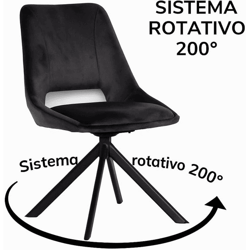 DUPI Cadeira de Jantar CALPE, Poltrona Estofada em Camurça, Design Moderno, 59x49x83 cm (Pacote com 2 Unidades, Veludo Cinza)