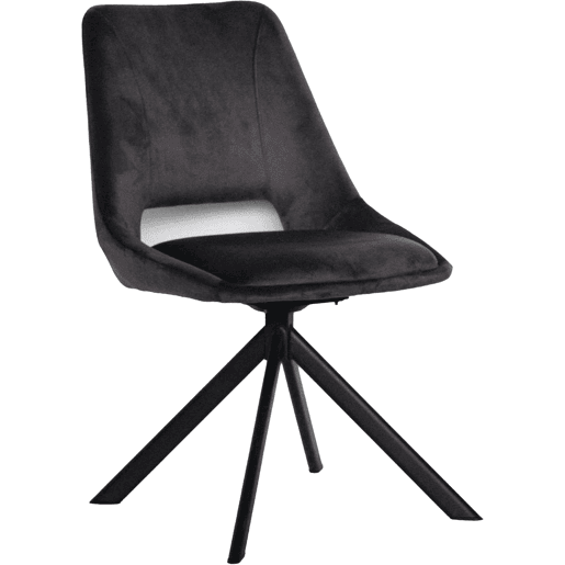 DUPI Cadeira de Jantar CALPE, Poltrona Estofada em Camurça, Design Moderno, 59x49x83 cm (Pacote com 2 Unidades, Veludo Cinza)