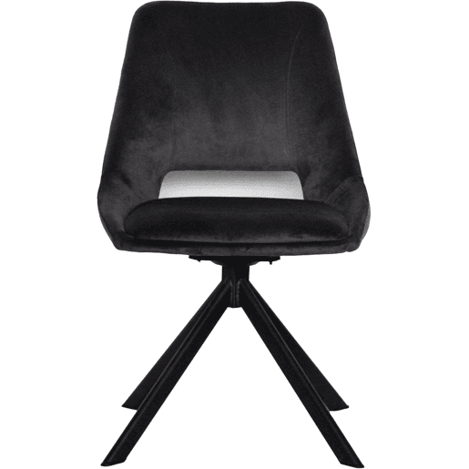 DUPI Cadeira de Jantar CALPE, Poltrona Estofada em Camurça, Design Moderno, 59x49x83 cm (Pacote com 2 Unidades, Veludo Cinza)