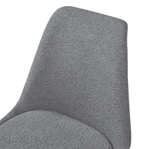 Conjunto de 2 cadeiras de jantar Fläten bouclé e pernas de faia 82x49x54cm Cinzento en.casa
