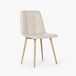 Pack 4 Sillas de Comedor de Tela ALTEA con Patas de Metal Pack 4 Sillas de Comedor de Tela ALTEA con Patas de Metal Beige