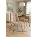 Pack 4 Sillas de Comedor de Tela ALTEA con Patas de Metal Pack 4 Sillas de Comedor de Tela ALTEA con Patas de Metal Beige
