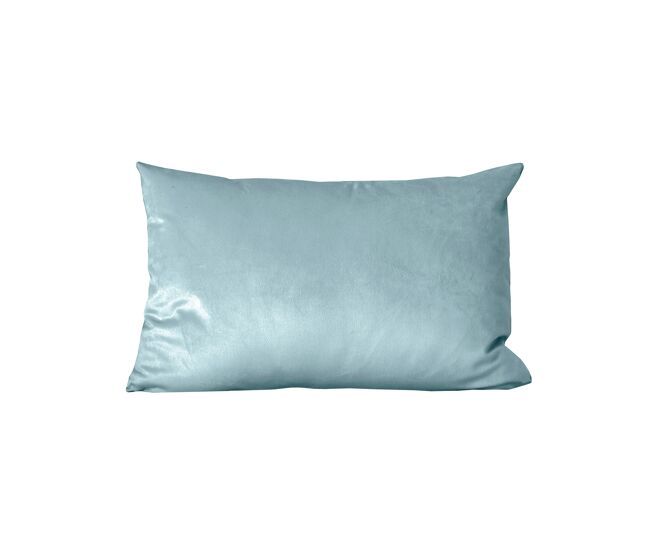 Cojín rectangular de terciopelo azul glaciar 50x30 cm - nauru
