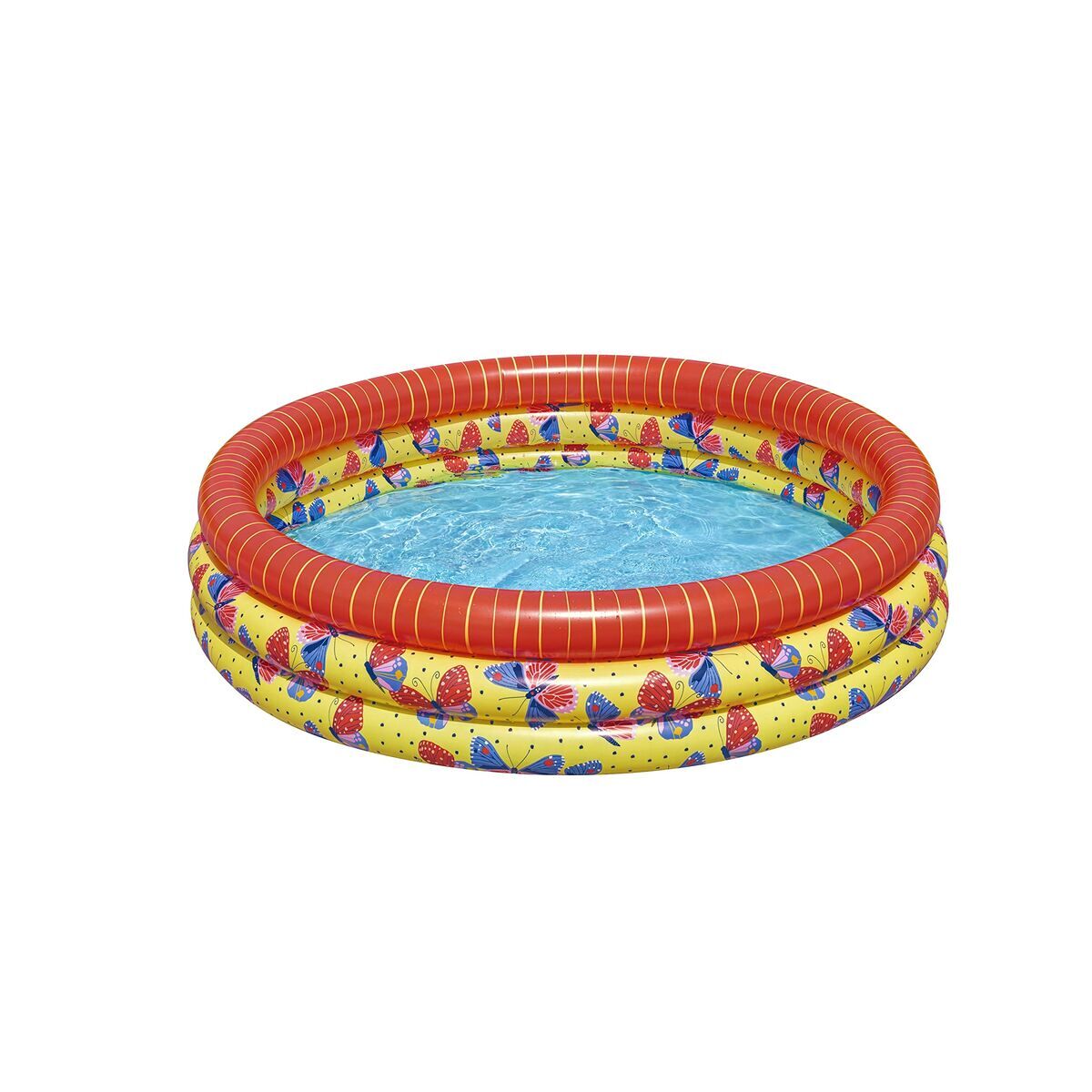 Bestway piscina hinchable infantil 3 aros mariposas 168x38 cm +2 años jardin 51202