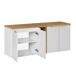Conjunto mueble lavabo doble 4 puertas y columna Riva 140 Conjunto mueble lavabo doble 4 puertas y columna Riva 140 Blanco