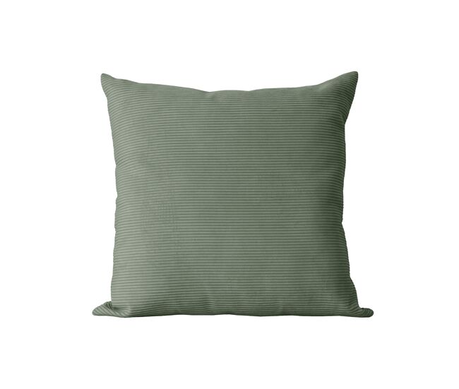 Cojín cuadrada de pana verde 45x45 cm - dune