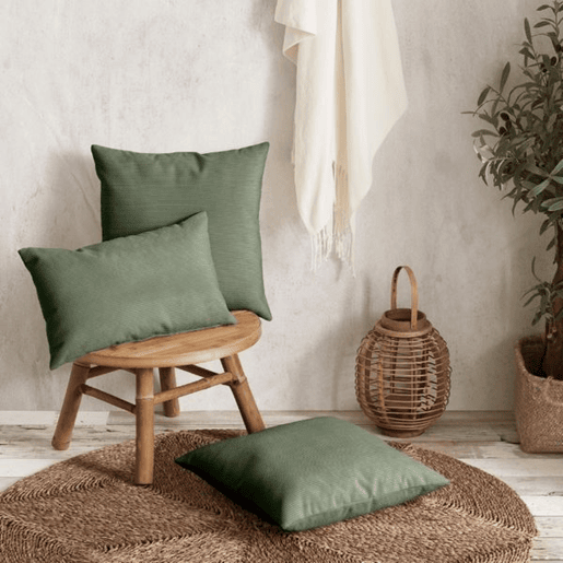 Almofada quadrada de veludo verde 45x45 cm - DUNE Almofada quadrada de veludo verde 45x45 cm - DUNE