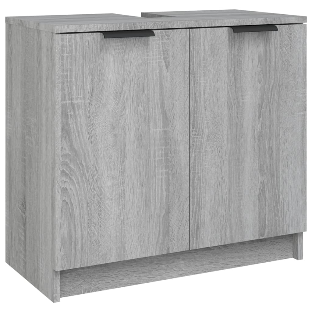 Vidaxl armario de baño madera contrachapada gris sonoma 64,5x33,5x59cm