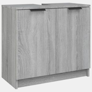 vidaXL Armário casa de banho 64,5x33,5x59 cm madeira sonoma cinza